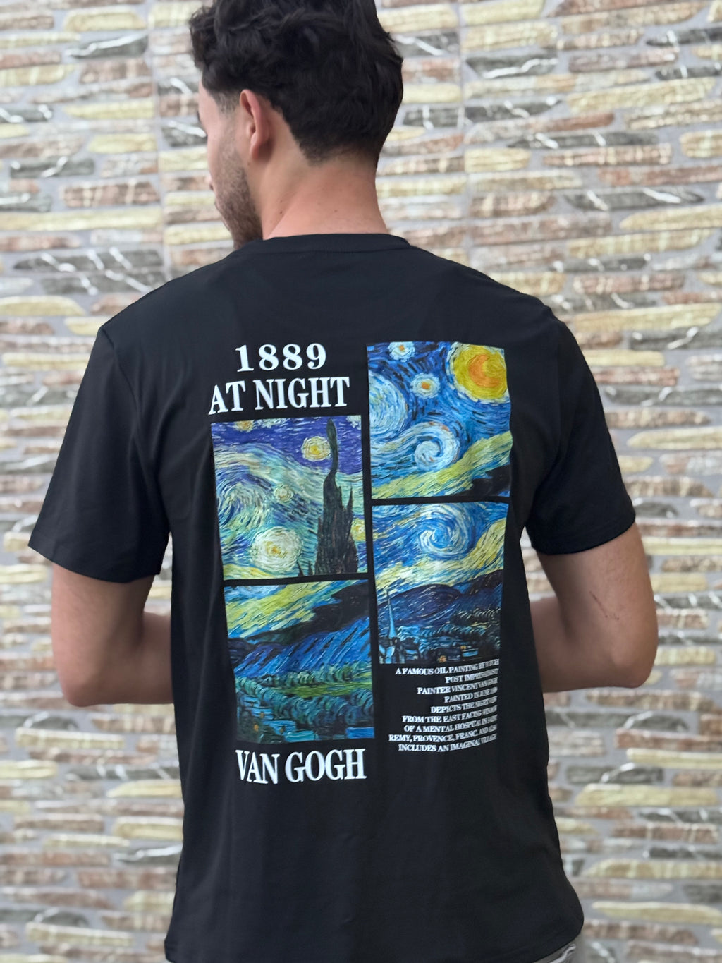 Premium black graphic t-shirt “Van-Gogh”